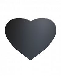 Фигурная доска "Черное сердце" (300 мм)